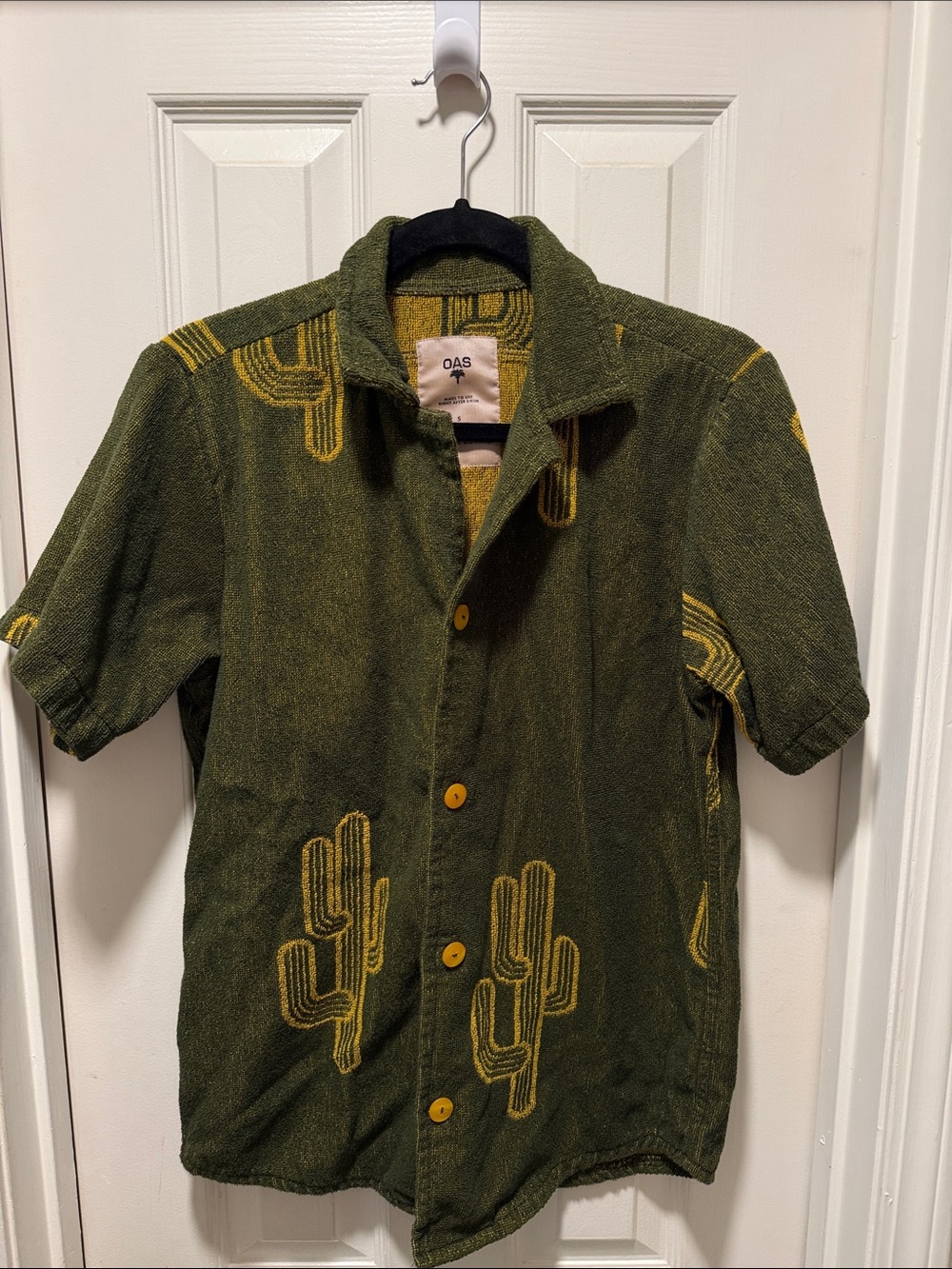 OAS Olive & Mustard Cactus Camp Shirt